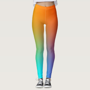 Leggings Simple Arc en ciel coloré