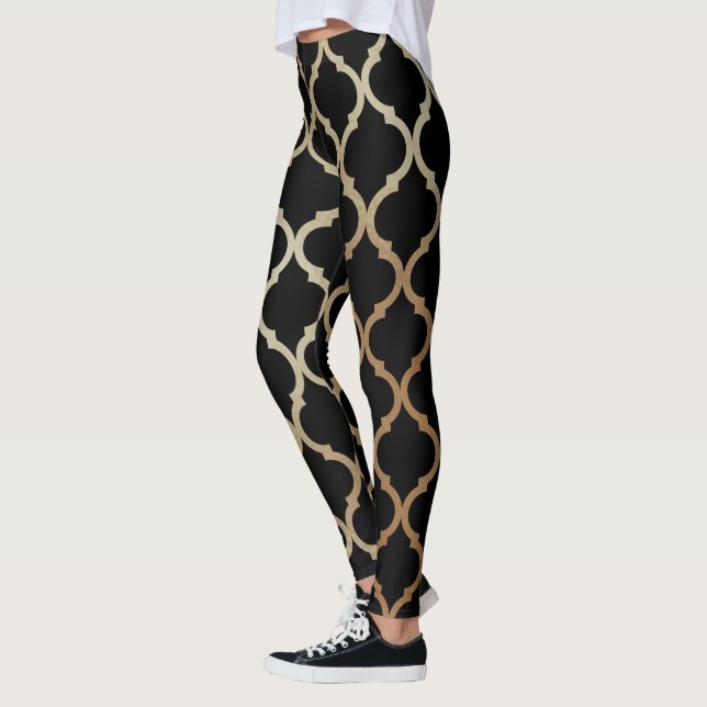 Leggings Simple Elegant Moderne Or Motif marocain | (Gauche)