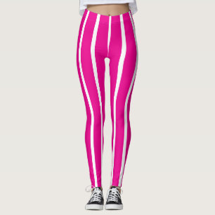 LEGGINGS SIMPLE ÉLÉGANT MODERNE PERSONNALISÉ HOTPINK BLANC