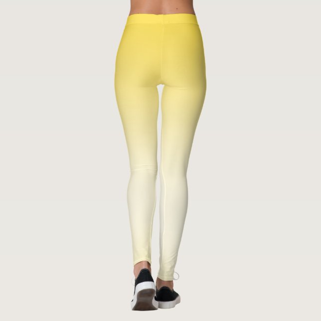 Leggings Simple moderne Jaune de couleur Gradient (Dos)