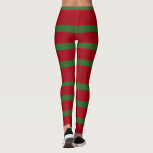 Leggings Simplement rouge et vert Joyeux motif de Noël
