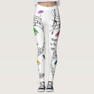 Leggings Singin' dans le ~ de notes musicales de ~ de
