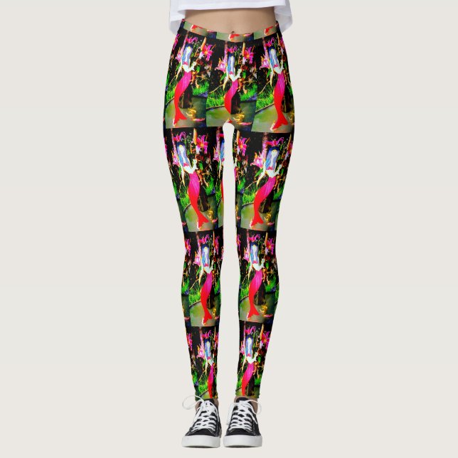 Leggings sirène de martini rouge (Devant)