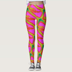 Leggings sirènes blondes montantes roses