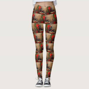 Leggings Skye Terrier Chien Festif de Noël