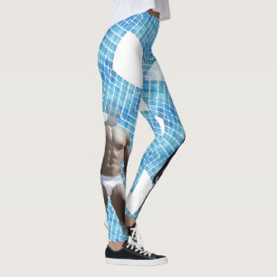 Leggings SlipperyJoe musculaire homme six pack abs mâle bla