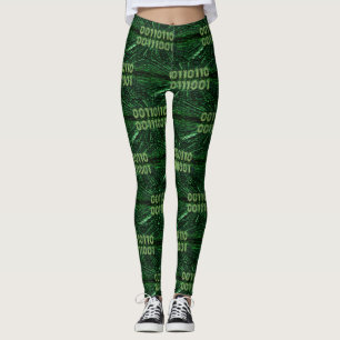 Leggings SlipperyJoe's 69 code binaire dynamique ordinateur