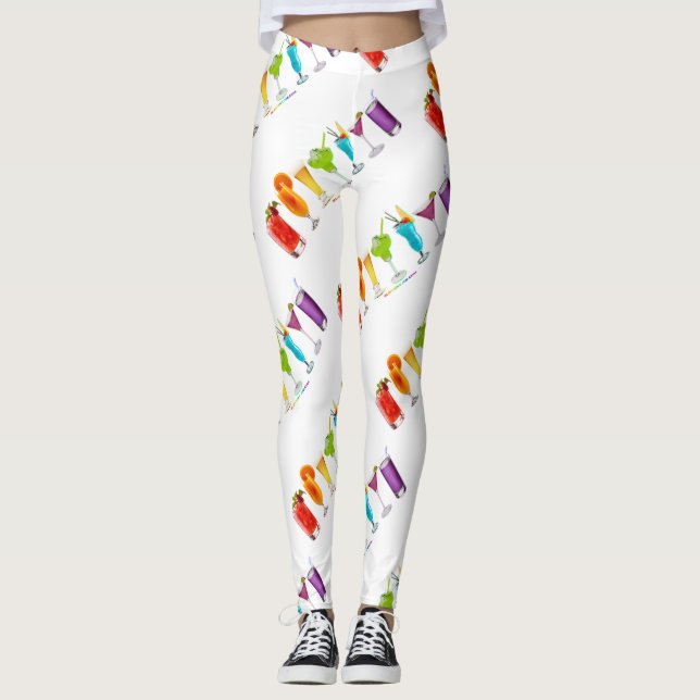 Leggings SlipperyJoe's cheers alcools cocktails LGBTQIA gay (Devant)