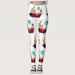 Leggings SlipperyJoe's deux gays hommes aiment la baignoire