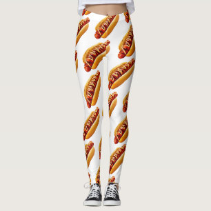 Leggings SlipperyJoe's hot dog niché doucement pain jaune v