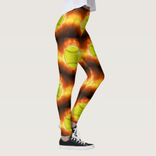 Leggings SlipperyJoe's jaune balle de feu de balle de feu r