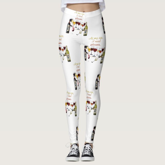 Leggings SlipperyJoe's Vins Verres de raisins fermentés vin (Devant)