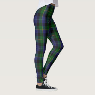 Leggings Smith Tartan Plaid Green Blue