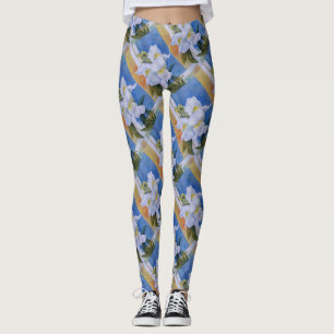LEGGINGS SNAPDRAGONS BLANCS   LÉGUMES FLORAUX