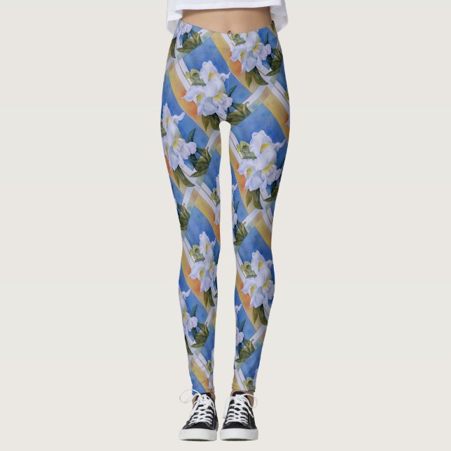 LEGGINGS SNAPDRAGONS BLANCS | LÉGUMES FLORAUX (Devant)
