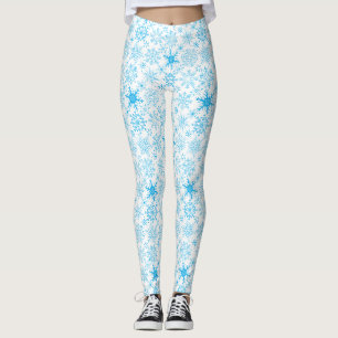 Leggings Snowflake bleu motif