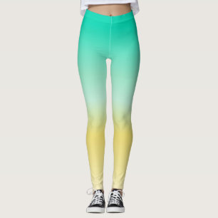 Leggings Socialite Turquoise et Jaune