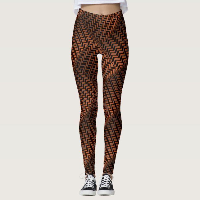 Leggings Socialite Wild Bronze Zig Zag Motif (Devant)