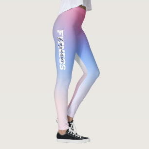 Leggings Soft Pink Bleu Clair Gym Yoga entraînement