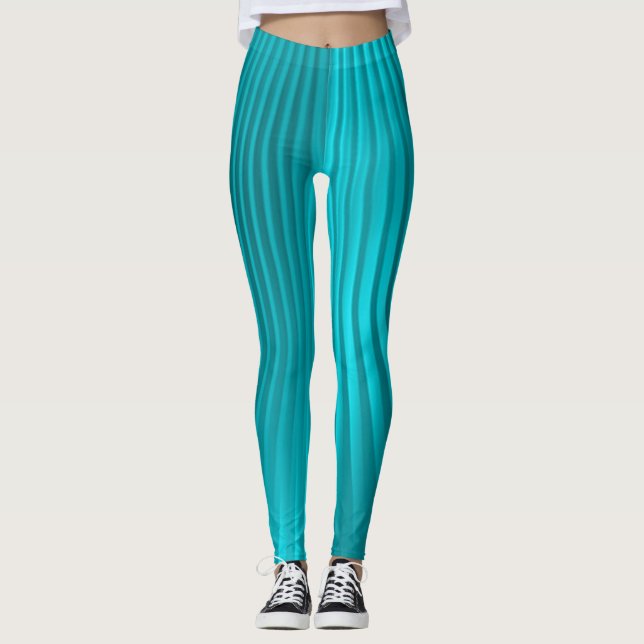 Leggings "soie" turquoise - (Devant)