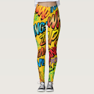 Leggings Sons de Pop Art de Bande Dessinée