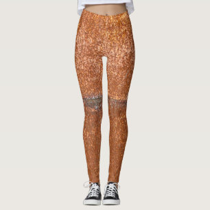 Leggings Soudé vieux métal, texture rouille.