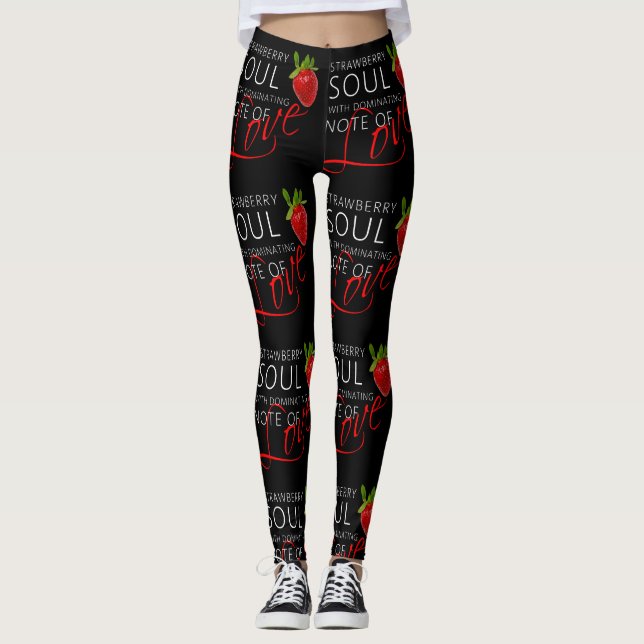 Leggings Soul fraise Noir (Devant)