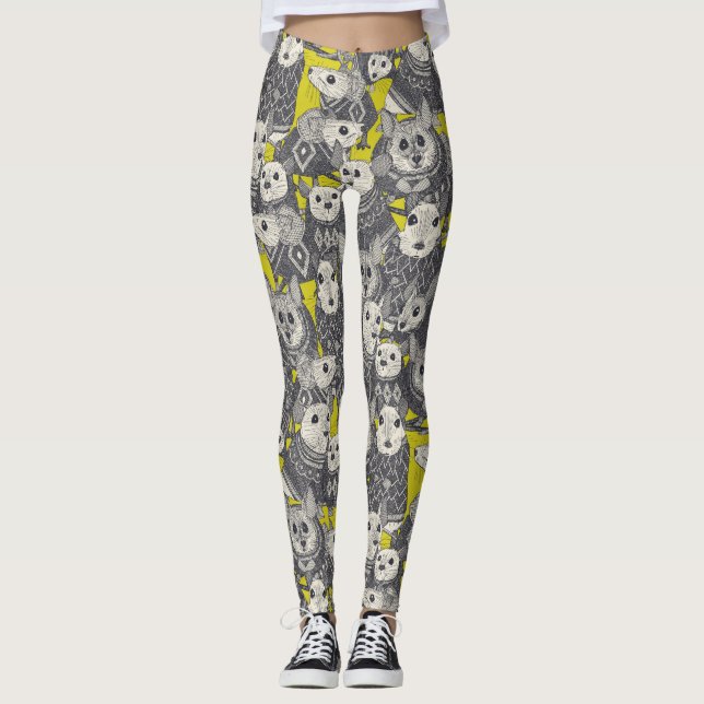 Leggings souris chartreuse (Devant)
