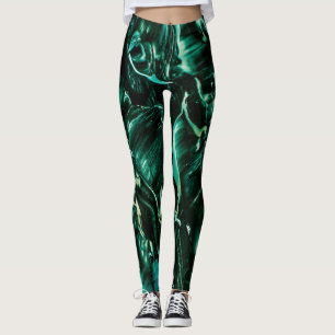 Leggings Sous la mer Turquoise de liquide éclaboussure