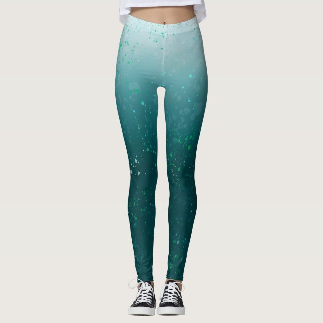 Leggings Sous la sirène de mer (Devant)