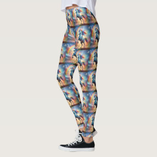 Leggings Spectre céleste : Arc de la licorne arc-en-ciel