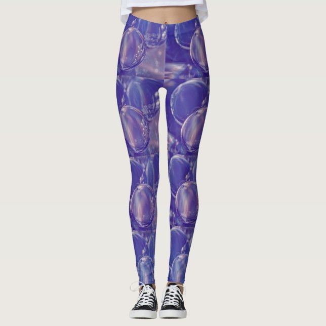 Leggings Sphères cristallines Abstraites en motif clair Lav (Devant)
