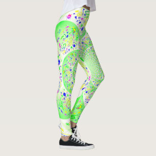 Leggings Spirale Abstraite verte