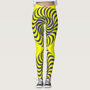 Leggings spirale bleue et jaune
