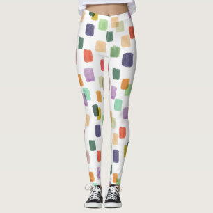 Leggings Splash coloré : Arrière - plan Abstrait sans coutu