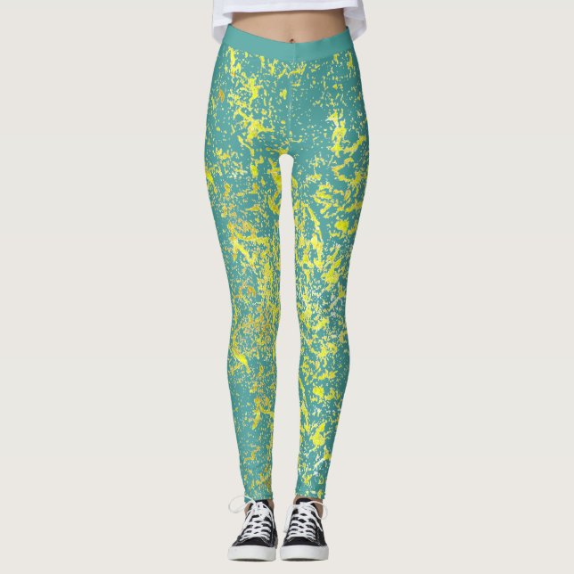 Leggings splash yellow (Devant)
