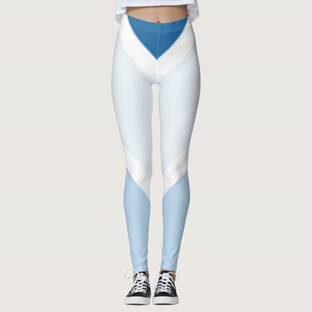 Leggings Sportif et dynamique Motif Bleu Stripe (Devant)