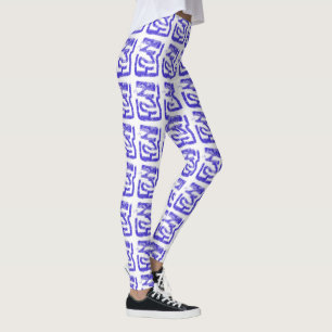 Leggings spray peint abstrait Thunder_Cove bleu n'importe q