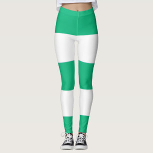 Leggings Spunky Green et White Stripes pour le plaisir!