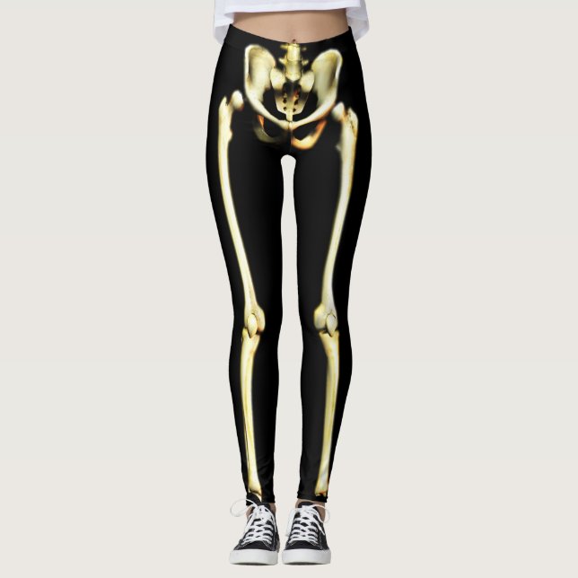 Leggings Squelette d'Halloween (Devant)