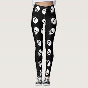 Leggings squelette noir blanc halloween