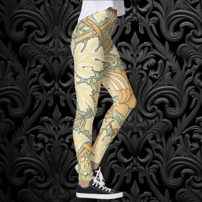 Leggings St. James par William Morris, Acanthus Feuille (St. James by William Morris, Textile Pattern Leggings)