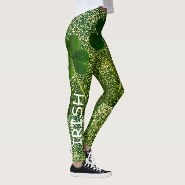 Leggings St Patrick's Day Irish Shamrock Parties scintillan (Droite)