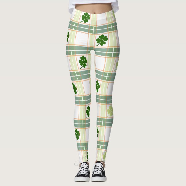 Leggings St. Patrick's Day Lucky Clovers (Devant)