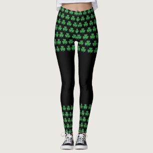 Leggings St. Patrick's Day Parties scintillant Shamrock Cut