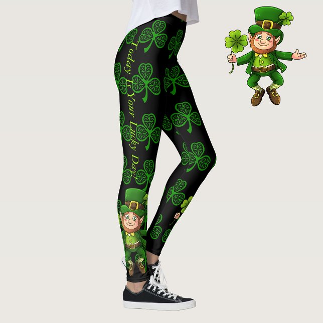 Leggings St. Patrick's Day Your Lucky Day Green Shamrocks (Créateur téléchargé)