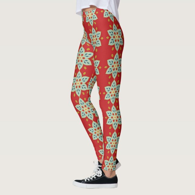 Leggings Star de Noël - Conception de l'ornement d (Gauche)