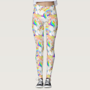 Leggings Stars et Rainbow Unicorn Princess of the Forest