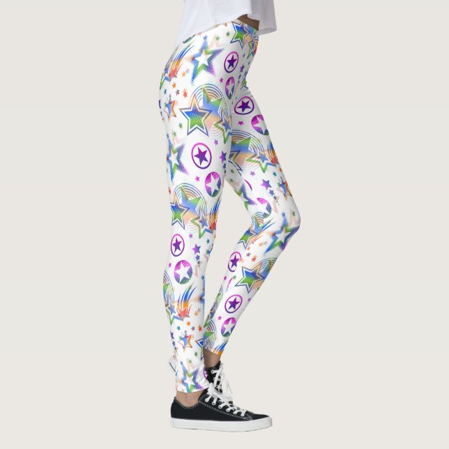 Leggings Stars Tattoo couleur motif sans soudure + vos idée (Droite)