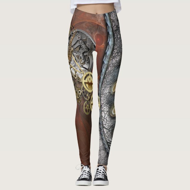 Leggings Steampunk en cuir (Devant)